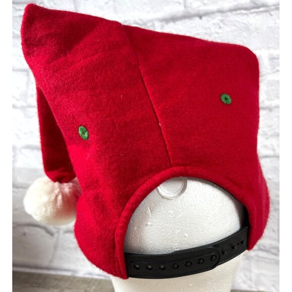 VTG 90s I Believe In Santa Claus Baseball Cap Red Reindeer Antler Headband Set - Picture 5 of 16